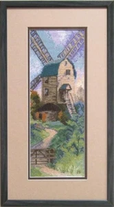 Diy Needlepoint Cross Stitch "Wind Windmill". Embroidery Kit. Unprinted Сanvas - Picture 1 of 1
