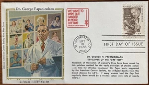 Colorano Silk 1754 American Cancer Society Dr. George Papanicolaou Pap Test - Picture 1 of 1