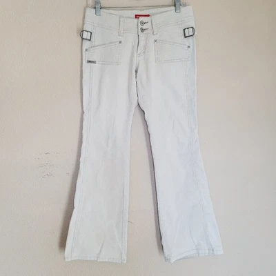 Vtg Y2K Union Bay Corduroy Pants Womens Size 5 30x30.5 Ultra Low Rise Flared 90s - Image 1 of 4