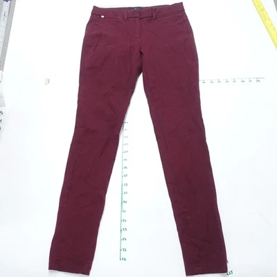 Pantalones al tobillo ajustados White House Black Market The para mujer 0L algodón borgoña Foto 1 de 4