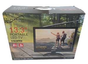 Supersonic SC-2814 13.3" LED Portable TV HDMI - Black, Outdoor/Camping OPEN BOX! - Picture 1 of 3