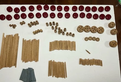 Vintage 173 Tinkertoy Pieces from Senior Tinkertoy Set , 1940.  No Container - Image 1 of 4