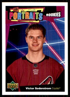 2020-21 Upper Deck UD Portraits victor soderstrom #P-60 - Image 1 of 2