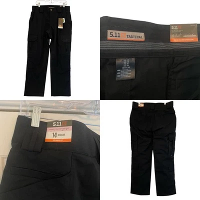 5.11 Tactical Women Taclite EMS Pants Black Sz 14 Regular Large Relaxed Fit New - Image 1 of 4