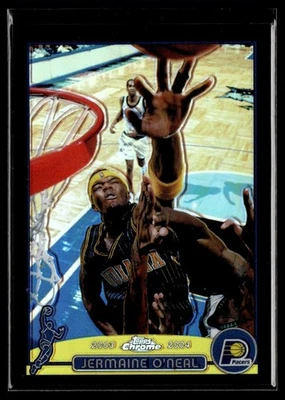 2004-05 Topps Chrome Refractors Black Jermaine O'Neal /500 Indiana Pacers #7 - Imagem 1 de 2