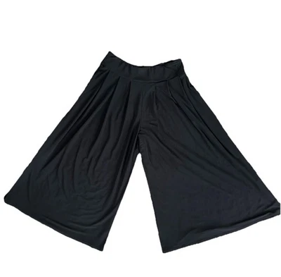 Joseph Ribkoff Womens SIZE 12 Black Wide Leg Flowy Short Pants Pull On Stretch - Image 1 of 4