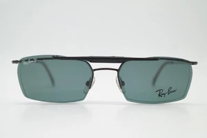 Gafas Ray Ban RB 6121 2511 con clip de sol negro blanco media quema gafas nuevas - Imagen 1 de 6