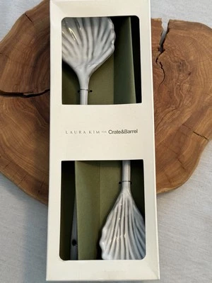 Crate & Barrel Laura Kim Served by the Seas Ceramic 2-Piece Serving Set - Image 1 of 4