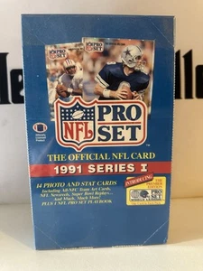 1991 Pro Set Series 1 NFL Football - Box of 36 Wax Packs.💎SEALED💎clean!! - Picture 1 of 5