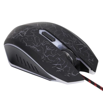 Black Wired Gaming Mouse USB Port Ergonomic 3200 DPI Adjustable RGB Optical SG - Image 1 of 4