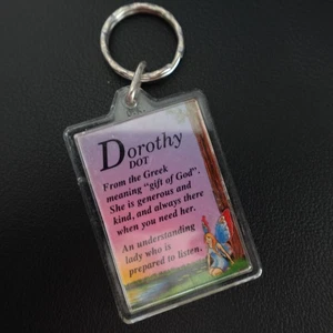 Dorothy Llavero Personalizado Plástico Novedad Nombre Definición Significado Regalo - Imagen 1 de 6