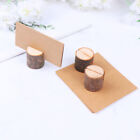 10 Wooden Place Card Holders w/ Kraft Cards for Party Decor