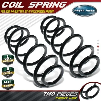 2 piezas muelles helicoidales para Audi A4 Quattro 1997-2001 VW Passat B5 delantero izquierdo y derecho Foto 1 de 4