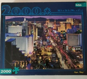 2000 PIECE JIGSAW PUZZLE LAS VEGAS, BABY! BUFFALO 38.5"x26.5" with poster - Picture 1 of 6