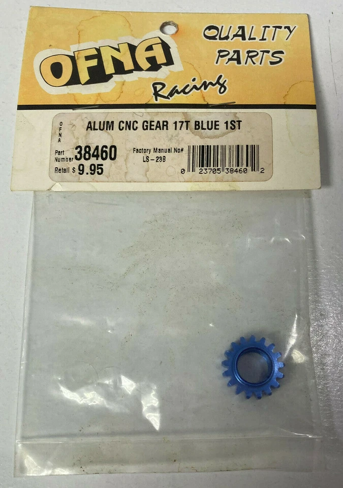 OFNA 38460 Aluminum CNC Gear 17T Blue 1st RC Car Radio Control Part NEW - Image 1 of 1