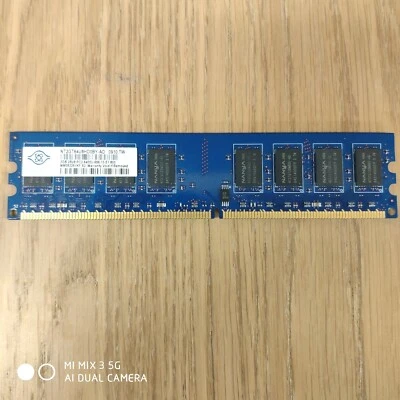 Nanya 2GB 2Rx8 PC2-6400U NT2GT64U8HD0BY-AD ECC - Image 1 of 2