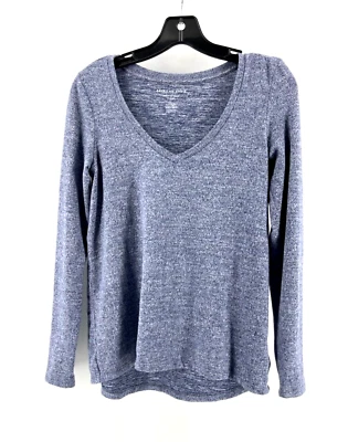 American Eagle Soft & Sexy Plush Women's Blue Long Sleeve Shirt Top Size Small Foto 1 de 4