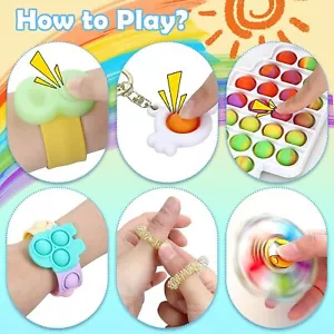 Pop Bubble Sensory Fidget Toy Pack, Keyboard Pop Fidget Stress Anxiety Relief - Picture 1 of 1
