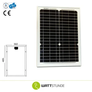 20W WATTSTUNDE® MONO SOLAR 20 Watt Solarmodul PV Solarpanel 12V monokristallin - Bild 1 von 4
