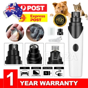 Electric Dog Toe Nail File Grinder Clippers Pet Cat Claw Grooming Trimmer Tools - Picture 1 of 10
