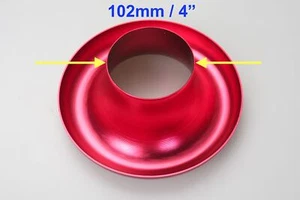 102mm 4" Alu Alloy Red Air Inlet Intake Ram Pipe Funnel Ducting Duct RED - Picture 1 of 7