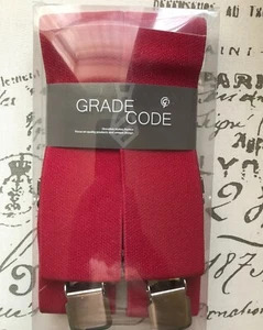 Grade Code X-Back strapazierfähige 2" breite Hosenträger Metallverschlüsse verstellbar - in zwei Farben - Bild 1 von 8