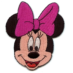 Disney Minnie Mouse Pink Bow Iron on Embroidered Patch - Picture 1 of 2