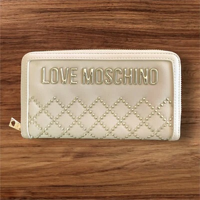 Cartera de cuero LOVE MOSCHINO beige marfil nueva sin etiquetas Foto 1 de 4