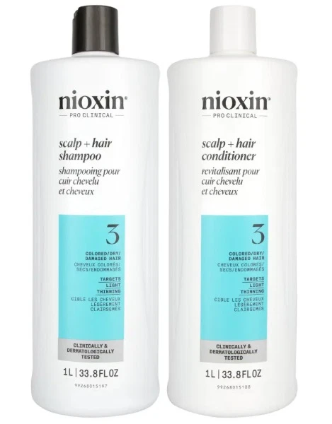 Nioxin System 3 Cleanser Shampoo & Scalp Therapy Conditioner DUO 33.8oz - Image 1 of 1