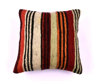 16x16 Ethnic Vintage Turkish Rug Pillow Cover Home Decorative Boho Cushion 4499 - Image 1 of 4