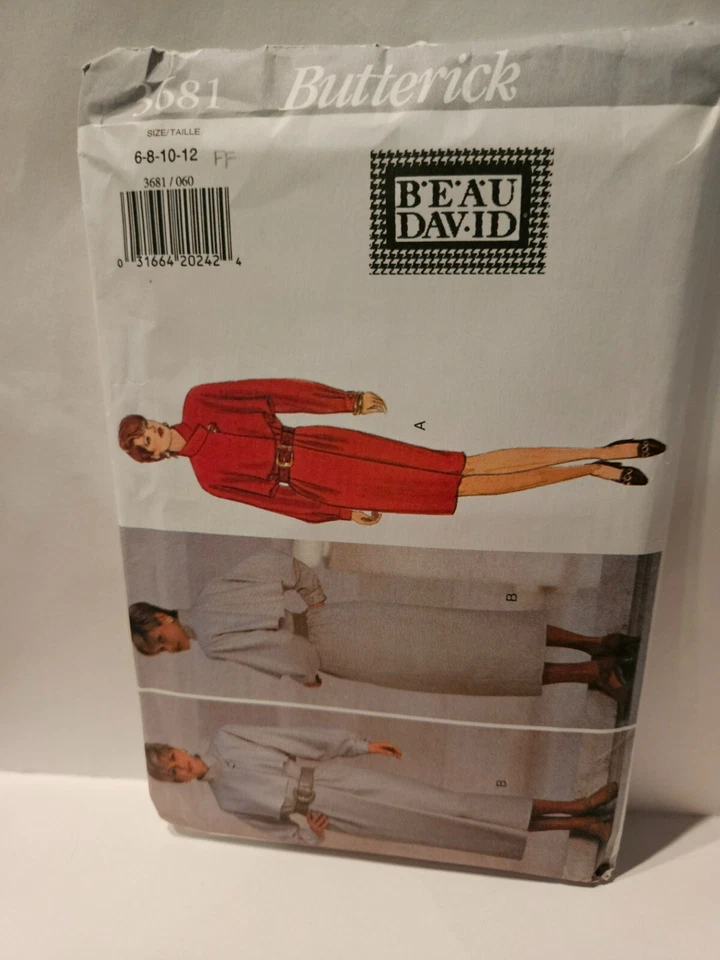 Butterick Sewing Pattern 3681 Misses Wrap Dress in 2 Lengths Sizes 6 8 10 12