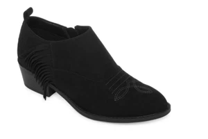 Stivaletti donna Arizona Bellow tacco a blocco zip neri, taglia: 10 - Foto 1 di 5