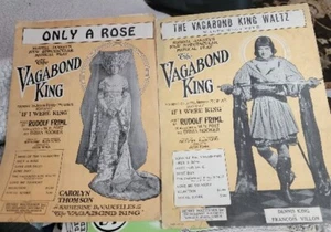 Sheet Music Only A Rose? Andif I  Were King The Vagabond King Rudolf Friml  1925 - Picture 1 of 6