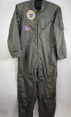 Mono Mono Vintage Patrulla Aérea Civil Verde Oliva Militar Fuerza Aérea Talla L Foto 1 de 4