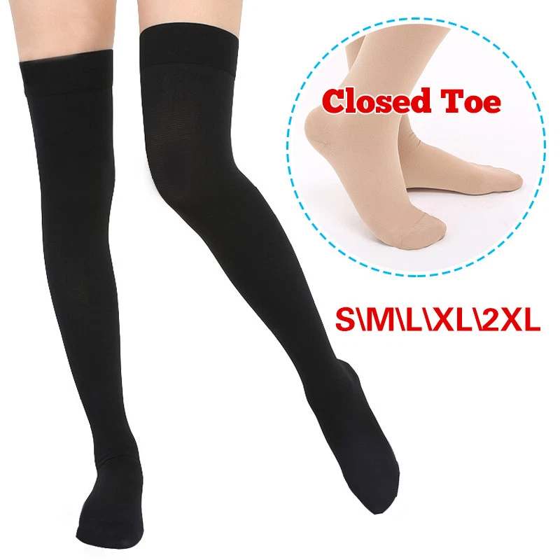 Compression Stockings Women Men Support Swelling,Varicose Veins,Thigh,Pregnancy - Image 1 of 1