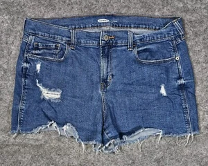 Old Navy Jeans Short Damen 14 36x3 blau Boyfriend Cut Offs distressed - Bild 1 von 7