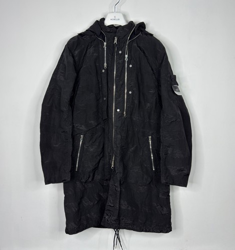 Stone Island Giacca Nylon a Righe Parka Ombra Scura!!!