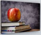 ABSTRACT APPLE BOOK SHOP CANVAS PICTURE PRINT WALL ART CHUNKY FRAME LARGE 