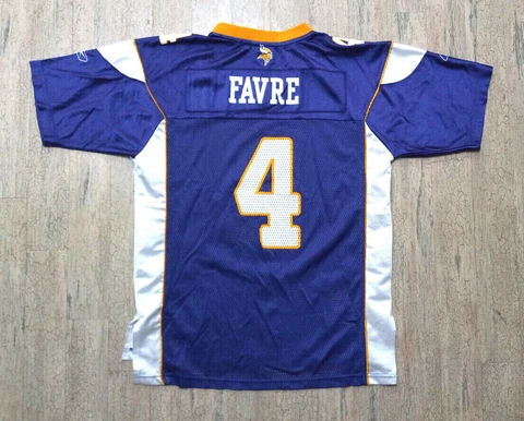 Minnesota Vikings Brett Favre #4 Jersey NFL Team Apparel Reebok Kids Size Large Cover