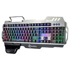 PK900 luminous RGB game keyboard dazzling light metal panel with hand support