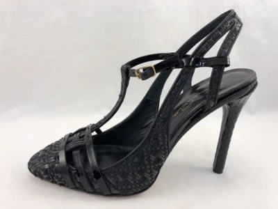 Zapatos de tacón Oscar De La Renta de rafia y serpiente de agua talla 8,5 EE. UU. Foto 1 de 4
