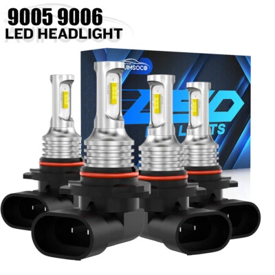 For Buick Park Avenue 1998-2005 LED Headlight 4Bulbs White Hi/Low Beam 9005 9006 - Image 1 of 4