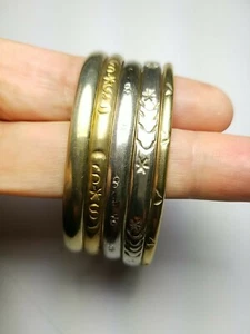 5 pulseras brazalete vintage hechas en México, todas muy antiguas y en buen estado. - Imagen 1 de 9