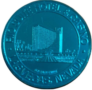 Rio All Suite Hotel Casino Blue Medal Coin Token Gambling Slot Machine Las Vegas - Picture 1 of 12