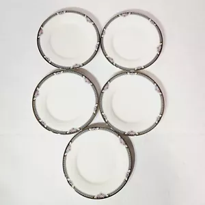 Noritake Dessert Plates 6 1/2in Halifax Fine China Floral Lot of 6 Vtg 7729 Rose - Picture 1 of 4