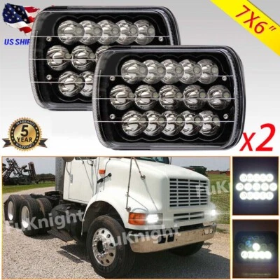 For International Harvester 4700 4800 4900 8100 7'x6" LED Headlights Hi-Lo Beam - Image 1 of 4