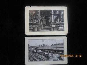 Tarjetas comerciales victorianas (2) cafetería china Jersey y mercado de Nueva Orleans c1890 - Imagen 1 de 8