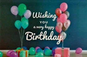 Birthday Colorful Balloons And Gifts 1 Card 1 Envelope Greeting Card - Picture 1 of 48