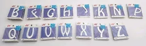 Lot Of 48 Joy Iron-On Embroidery Letter Assortment White Size 1.5" Dyeable - Picture 1 of 6