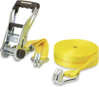 SmartStraps 27-Foot Premium Ratchet Straps, Yellow 1pk – 10,000 lbs Break 3,333 - Image 1 of 3